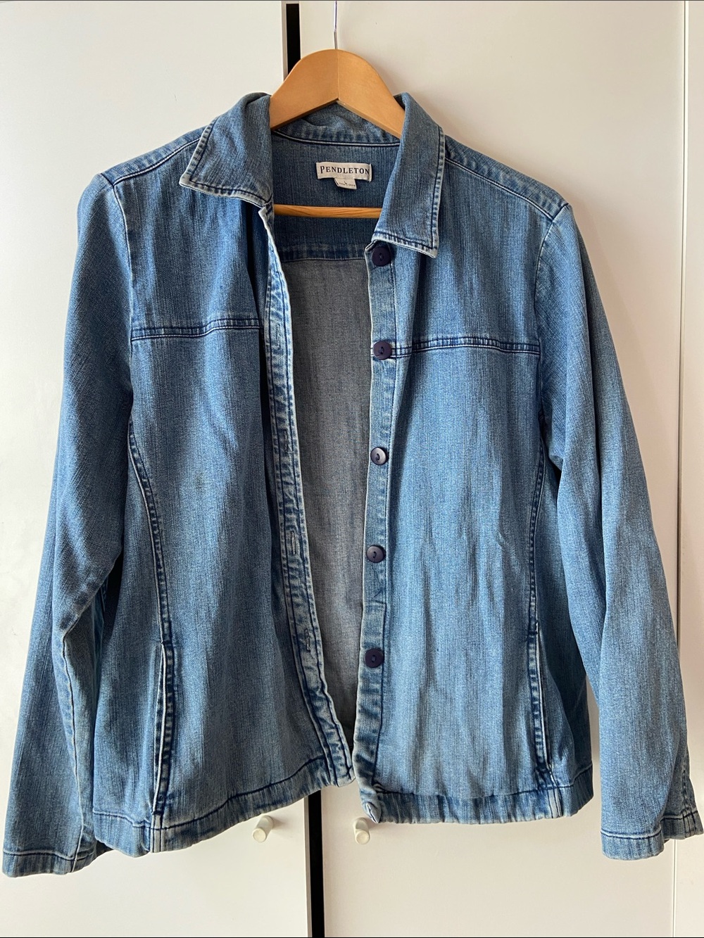 Vintage Pendleton Light Blue Denim Jean Jacket - Women's